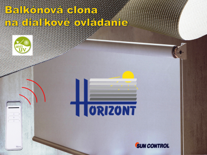 Balkónová clona na diaľkové ovládanie